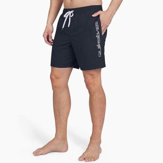 QUICKSILVER Men’s Behind the Waves 6.5" Volley Swim Shorts - Navy Blazer-XSmall