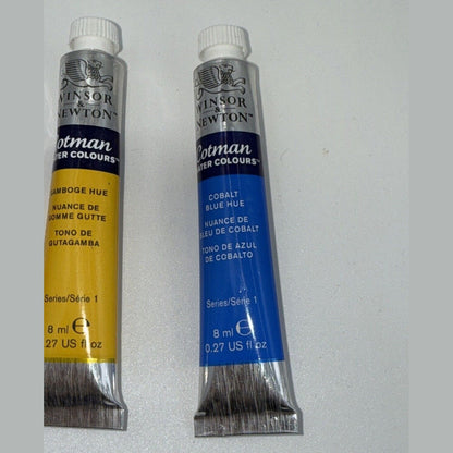 Combo Lot Of 3 Winsor & Newton Cotman Water Colours, 8ml, Red, Yellow, Blue