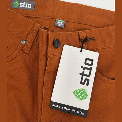 $100 Stio Men’s Organic Rivet Canvas Utility Pants- Saddle- Size 30 Short-New