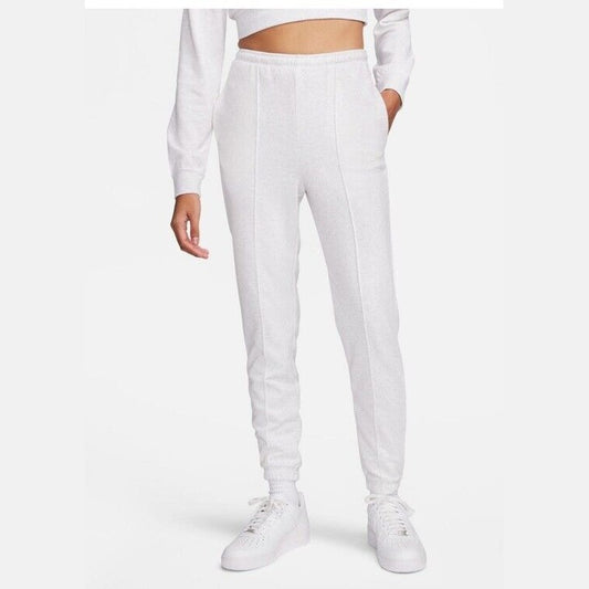 Nike Women's Sportswear Chill Terry High-Waisted Joggers-Birch Heather-Large