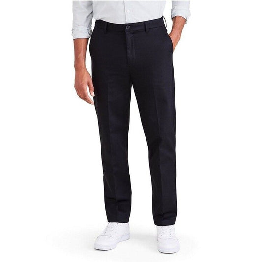 Dockers Men’s Signature Iron Free Khaki Pants, Straight Fit- Black- 32W 30L- NWT