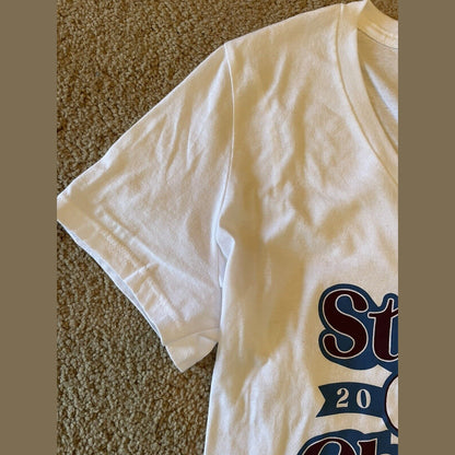 Women's Colorado Avalanche Stanley Cup Champions Medium White V neck T shirt