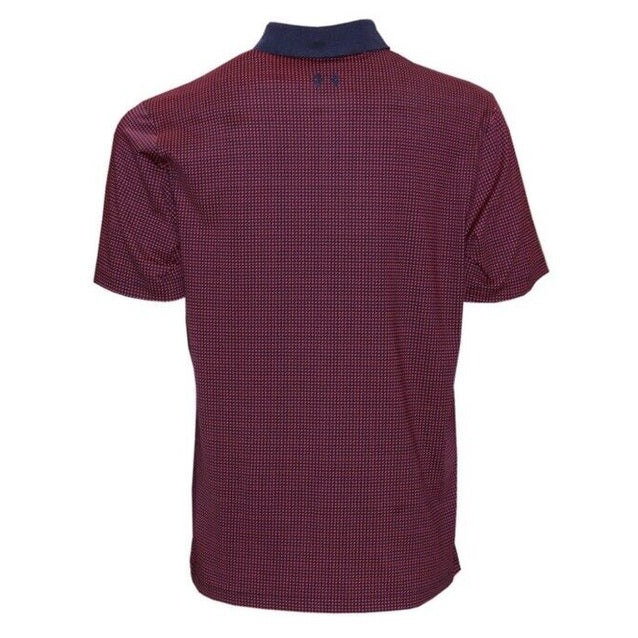 $78 Under Armour Golf Men's T2 Half Moon Polo Shirt- Navy/Orange- Medium-New Tag