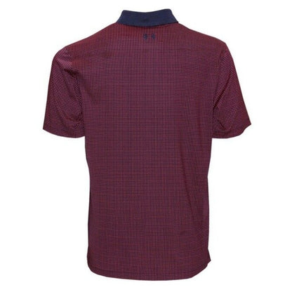 $78 Under Armour Golf Men's T2 Half Moon Polo Shirt- Navy/Orange- Medium-New Tag