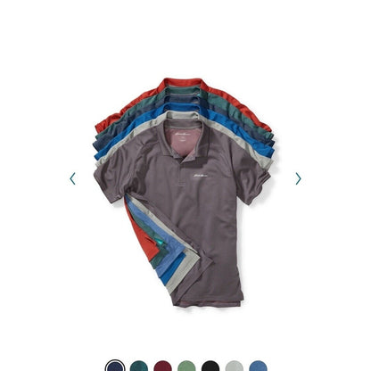 Eddie Bauer  Men’s Resolution Polo Shirt Freedry-Med Indigo- Medium -NWT