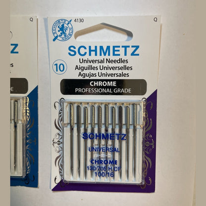 (4) Euro-Notions Schmetz Chrome Universal Machine Needles-Size Combo