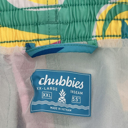 Chubbies Men's Stretch Swim Trunks 5.5" The Wave Dashers-Multi-2XLarge-New $70