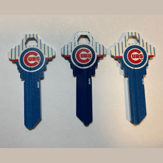Lot 3 Keys House / Office Blank Keys SC1 -  MLB Chicago Cubs