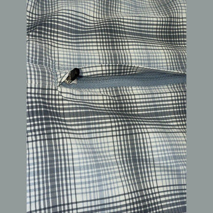 Simms Men's Stone Cold Short Sleeve Shirt - Steel Blue Storm Ombre Plaid-Medium