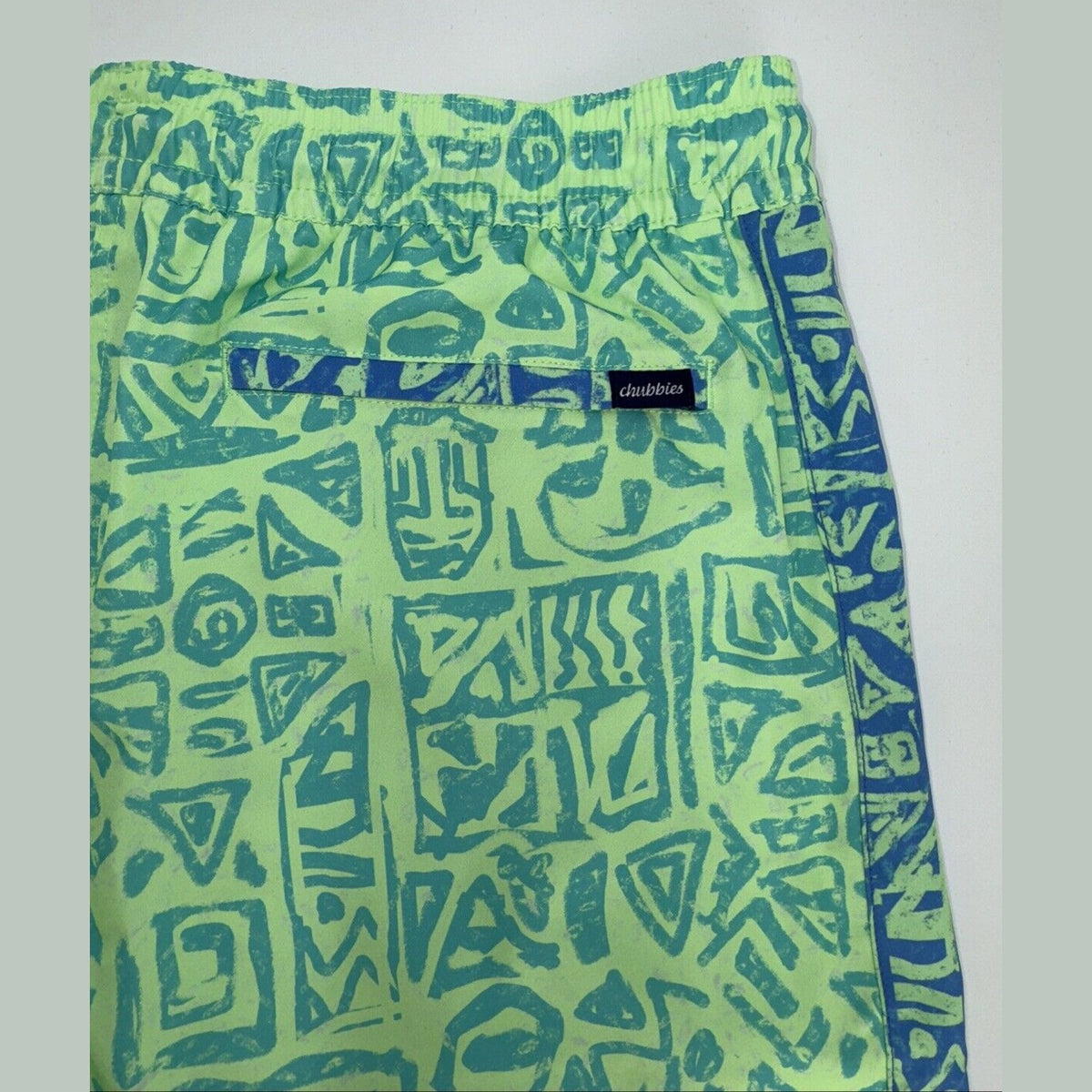 $70 Chubbies The Shakedowns 5.5" Inseam Swim Trunks-Green Blue -XLarge -New Tag