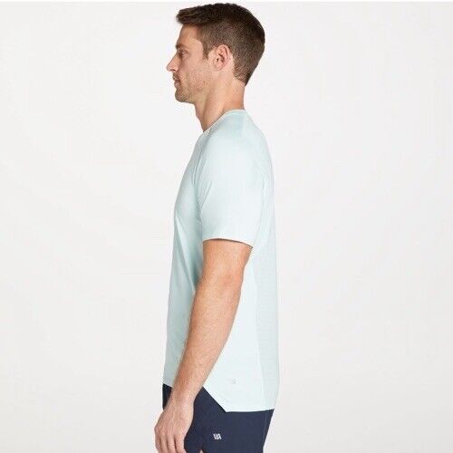 VRST Mens Accelerate Run Tee Shirt - Shoreside Blue- Small-New- MSRP $45