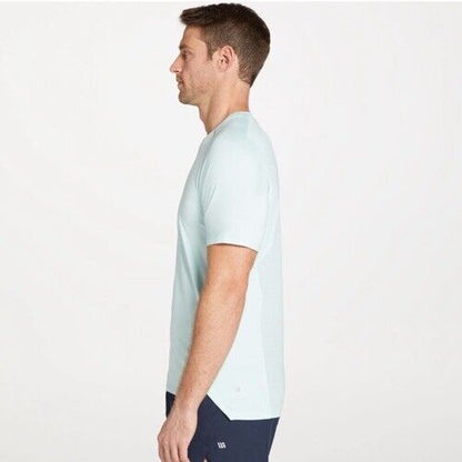 VRST Mens Accelerate Run Tee Shirt - Shoreside Blue- Small-New- MSRP $45