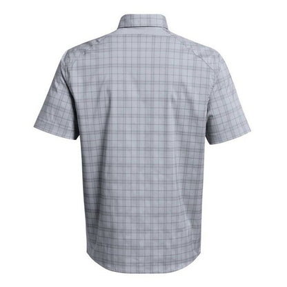 $55 Under Armour Men's Plaid UA Tide Chaser 2.0 Button Front Shirt-Grey-Medium