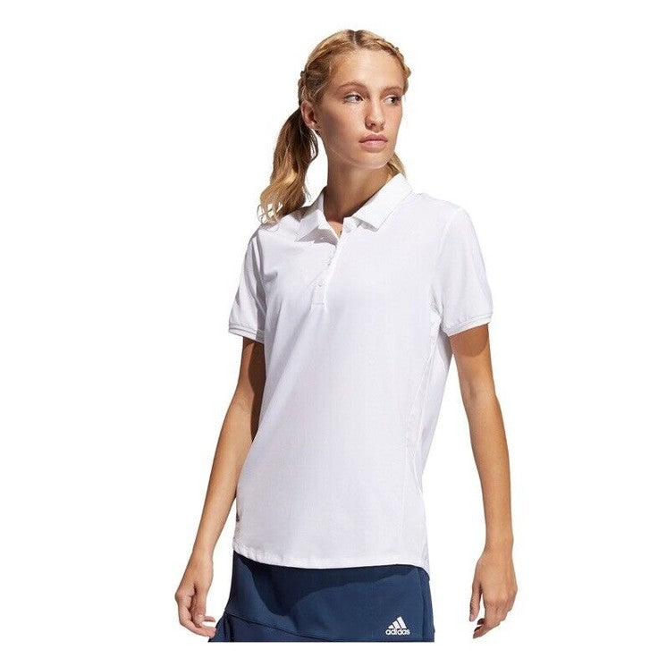 $60 Adidas Women’s Ultimate 365 Solid Golf Polo Shirt- White - Medium-New Tags