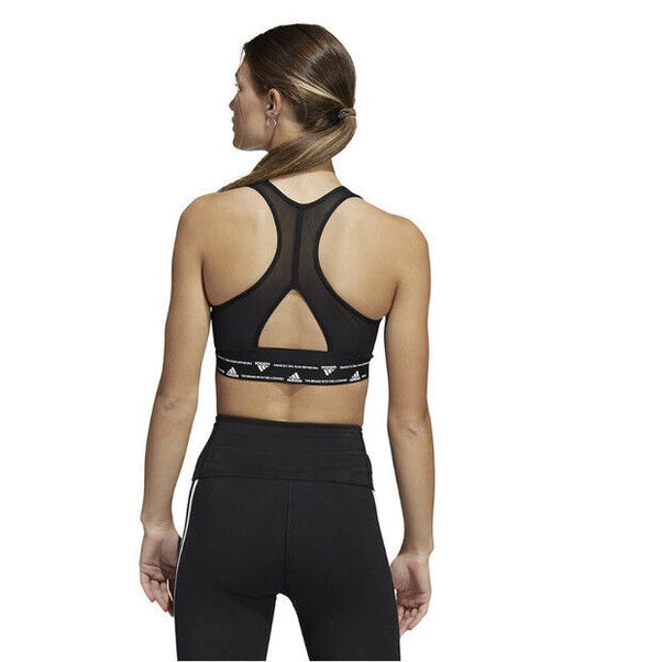 Adidas Powerreact Training Medium-Support Bra Women's - Grey - SDD - New $30