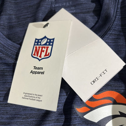 Nike Men’s Denver Broncos Micro T Shirt NFL - Blue/Orange-Small-New Tag $40