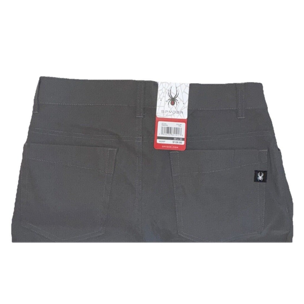 $128 Spyder Men’s Water Resistant 5 Pocket Tech Pants- Polar- 30W 30L-New Tag