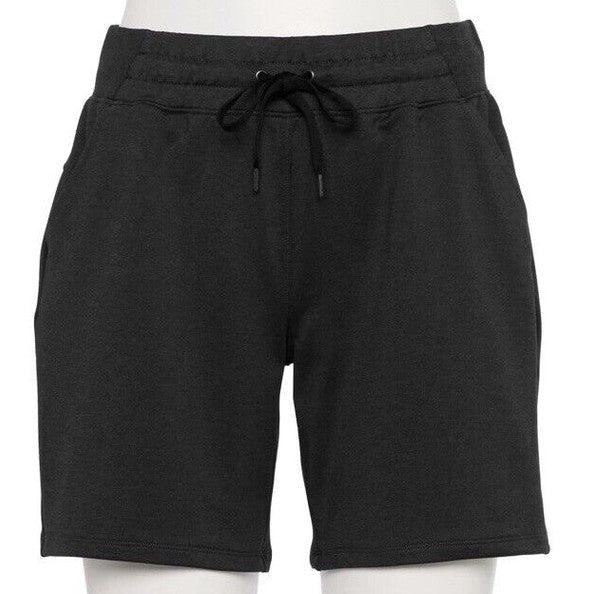 Tek Gear® Women’s French Terry Weekend Bermuda Shorts -Black- Small NWT