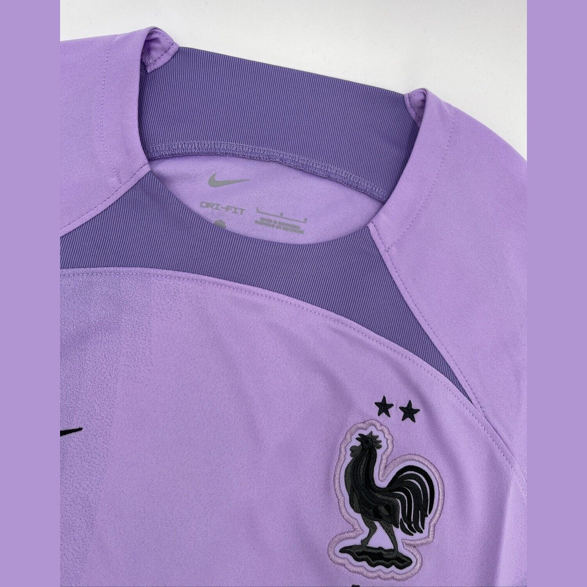 $95 Nike Men’s France Goalkeeper Soccer Jersey FFF DN0664-581-Purple-Medium -New