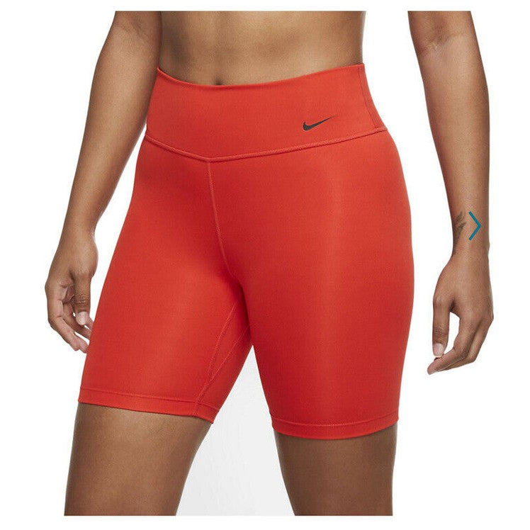 New Nike Womens One Midrise Bike Shorts -Chile Red- Size: XSmall-MSRP $40