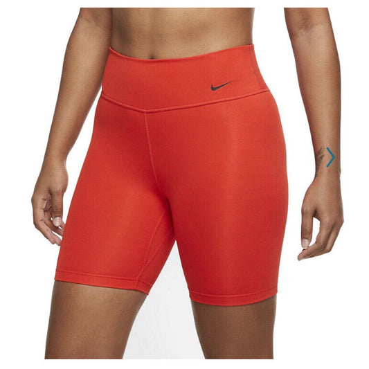 New Nike Womens One Midrise Bike Shorts -Chile Red- Size: XSmall-MSRP $40