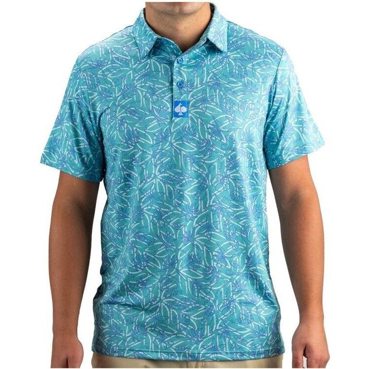 $70 Pins & Aces Men’s PM Magvil Performance Stretch Polo-Munsell-Large -New