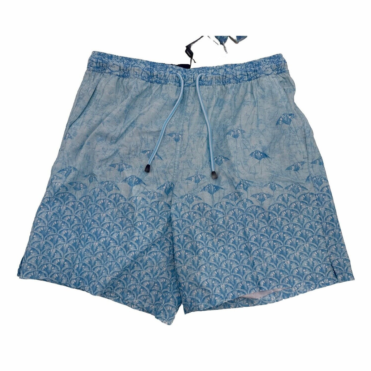 $100 Peter Millar Men’s Tropical Stingray Swim Trunks - Blue- Large- NWT