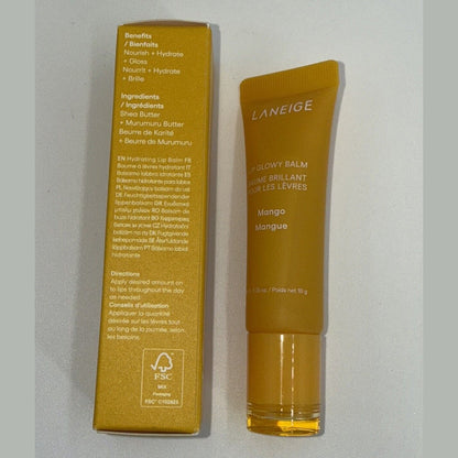 LANEIGE Lip Glowy Balm Hydrate Glossy, Lightweight Moisturize- Mango -0.35 Oz