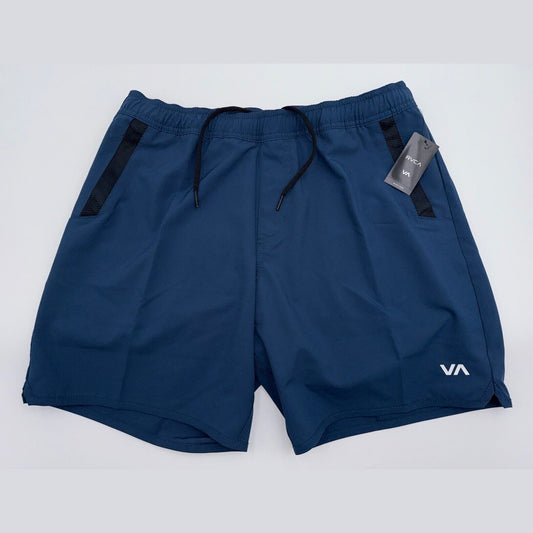 $66 RVCA Men’s Kevin Hybrid 17" Athletic Shorts- Navy - Small -New