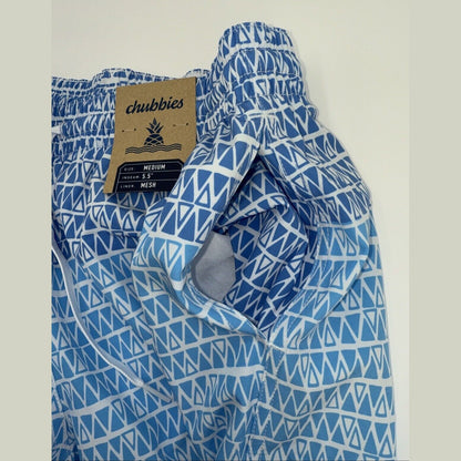 $70 Chubbies The Ocean Trifectas 5.5" Inseam Swim Trunks- Multi -Medium-New Tag