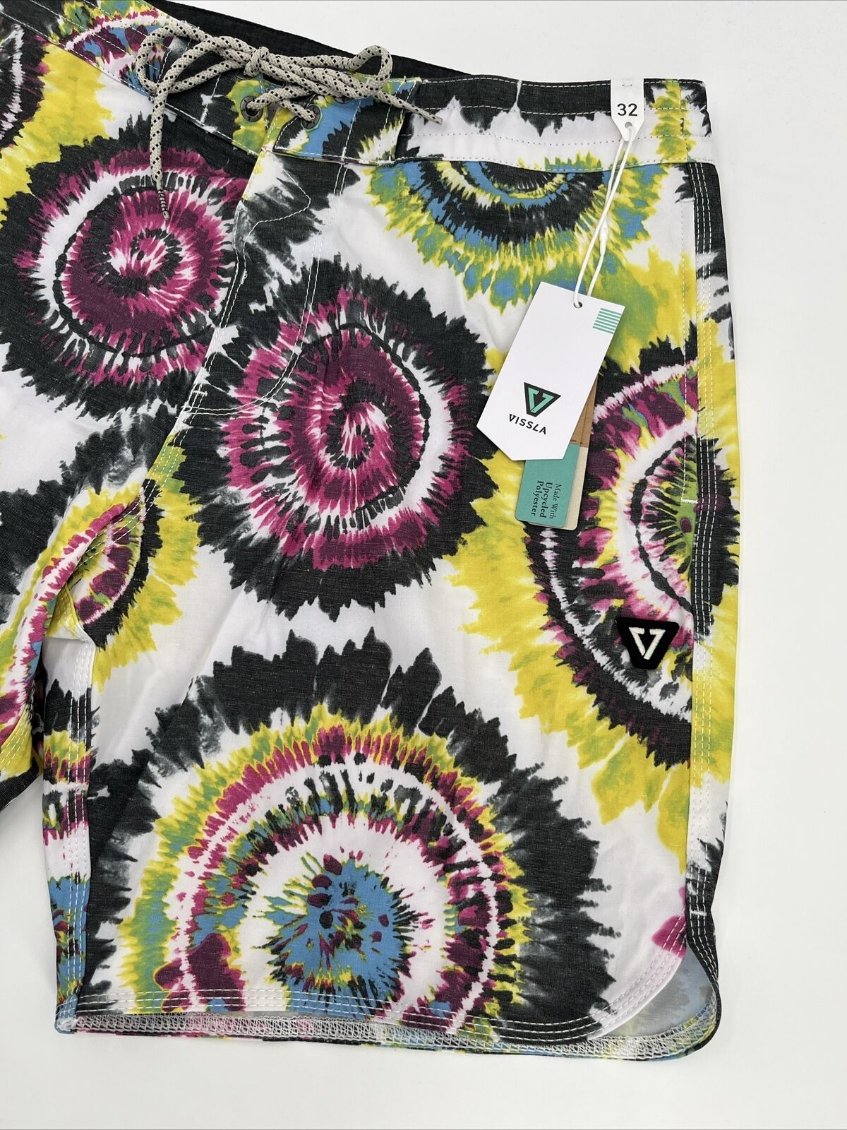 $70 VISSLA Men's Boardshorts SHRED HEAD 17.5" - Black Multi - Size: 34W-NWT