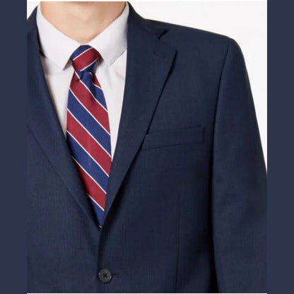Calvin Klein Men's X Slim Fit Malbin Blue/Charcoal Suit Jacket Size 38 Short NWT