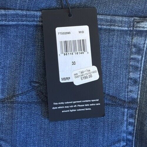 $199  7 For All Mankind Men’s Slimmy Squiggle Slim Fit Jeans - Mid Blue-30W 33L