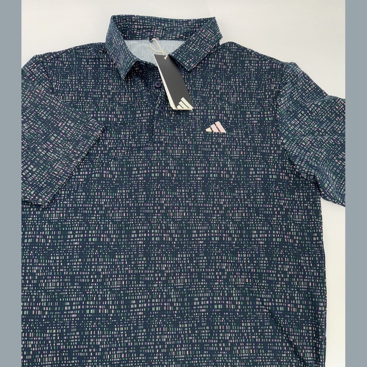$70 Adidas Men’s Ultimate365 Power Grid Print Shirt -Collegiate Navy- Small-New