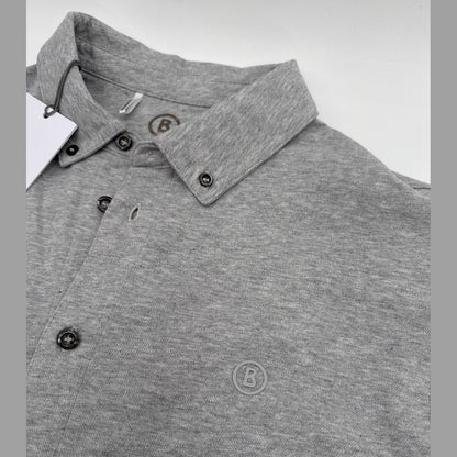 $220 Bogner Men’s Franz-O Button Up Shirt - Light Grey- Large- New Tag