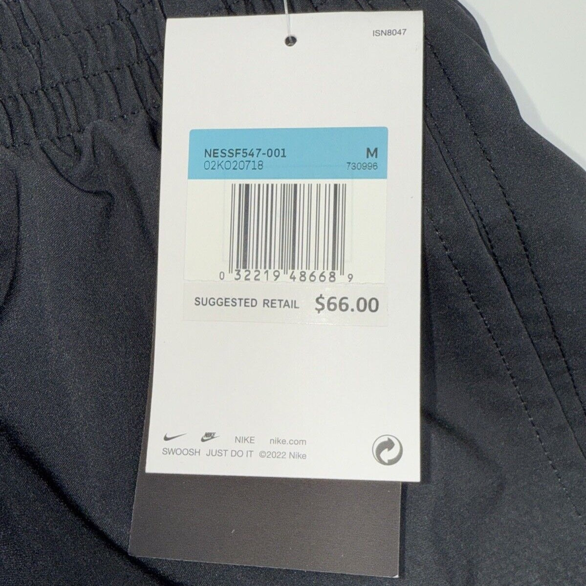 NIKE Men’s Shorts Swim Trunks NESSF547 Ocean Volley 9”- Grey/Blk -Medium -New
