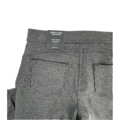 Simply Vera Wang Women’s Mid-Rise Pintuck Ponte Skinny Pants - Houndstooth-Small