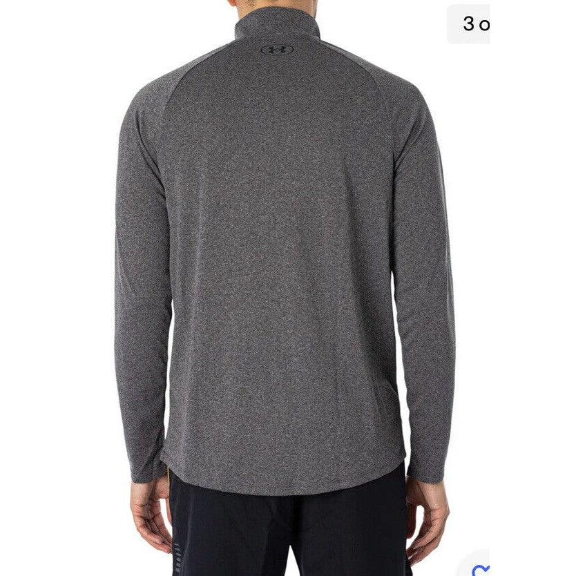 Under Armour Men's 2.0 UA Tech Half-Zip Pullover -Heather/Black E0301- Small