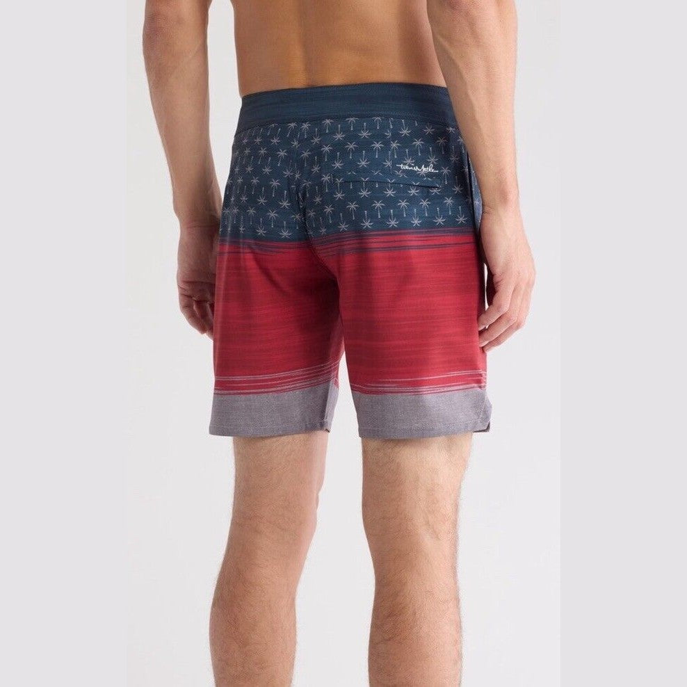$95 Travis Mathew Men's Murica Fun BoardShorts 8”- Blue Nights- Size: 35”-New
