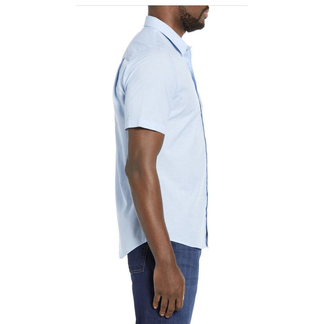 Travis Mathew Men's Studebaker Short Sleeve  Button Shirt-Placid Blue-Medium-New