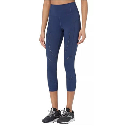 $95 Brooks Women’s Method 3/4 Tights - Navy - XLarge - New With Tags