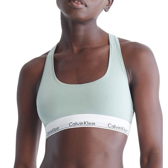 Calvin Klein Women's Modern Cotton Unlined Bralette F3785- Sage Meadow- Medium