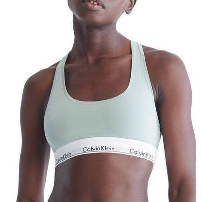 Calvin Klein Women's Modern Cotton Unlined Bralette F3785- Sage Meadow- Medium