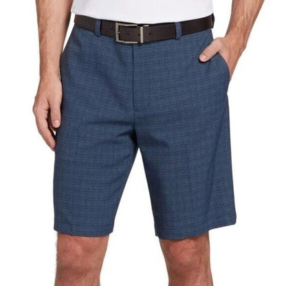 Walter Hagen Men's Perfect 11 Golf Shorts-Plaid Navy- Size 30W NWT