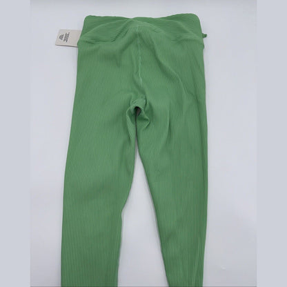 $125 Year of Ours Women’s Ribbed Ribbed Knit Leggings TN1037-GW- Green-Small-NEW