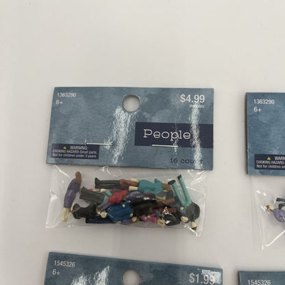 6 Pack Lot Of Mini Figures From Hobby Lobby- 3 People, 1 Float, 2 Farm- Deal!