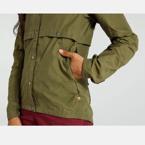 $180 Fjallraven Women's Rider’s Wind Jacket- Olive Khaki- Medium- New Tag