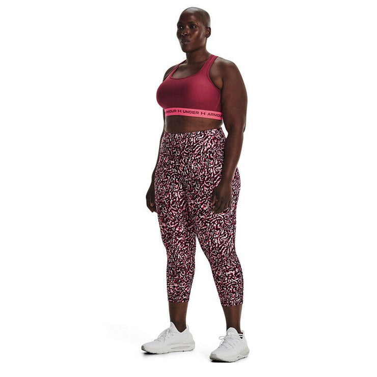 Under Armour Women's Heatgear High Rise Capri Leggings -1X -  Black Rose