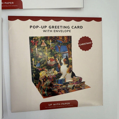 Up With Paper Lot Of 3 Holiday Pop-Up Christmas Cards- Combo - ($36) Great Deal!
