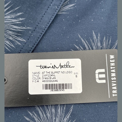 $95 Travis Mathew Men’s At The Buffet No Logo Golf Polo Shirt- Navy-Small -New